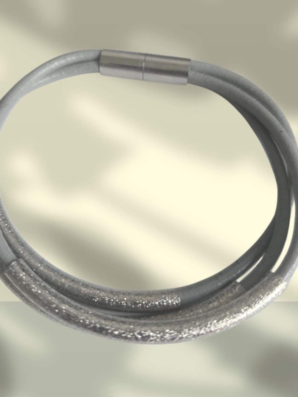 Silver Grey Multi-Strand Sparkle Bracelet